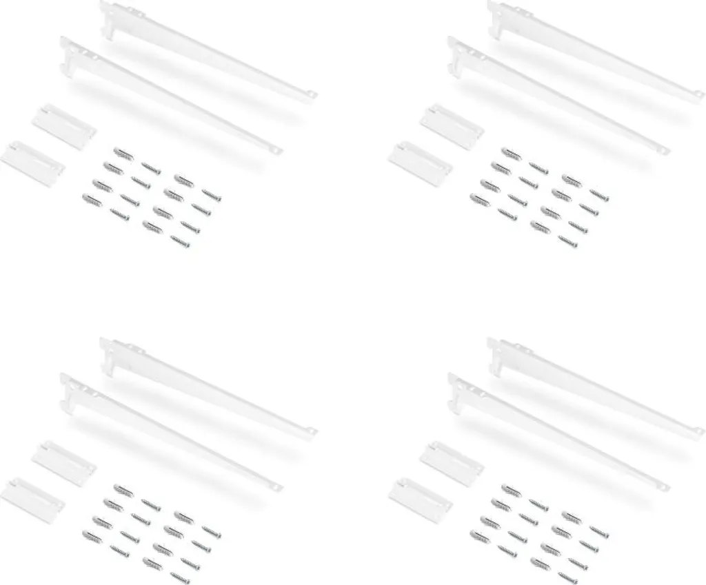 Console étagère Jagmet 230mm acier blanc avec kit de fixation complet