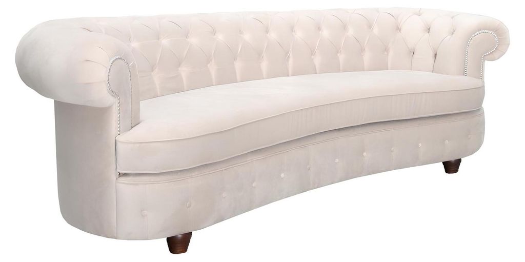 Halb Runde Couch Polster XXL Big Sofa Textil Sofas Design Couchen Chesterfield