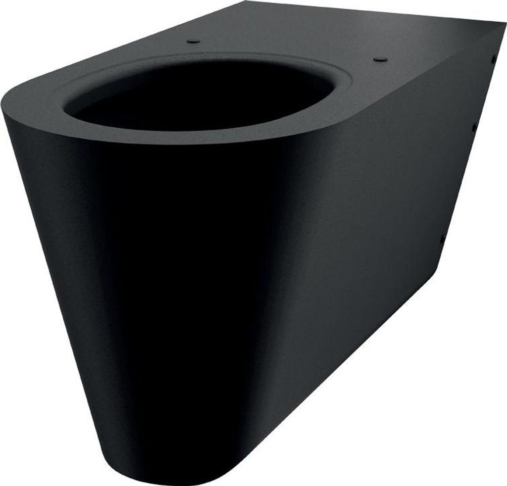 Delabie WC 700 S wandh. Anschluss von hinten Edelstahl Werkstoff 1.4301 matt schwarz - Barrierefreie Ausführung