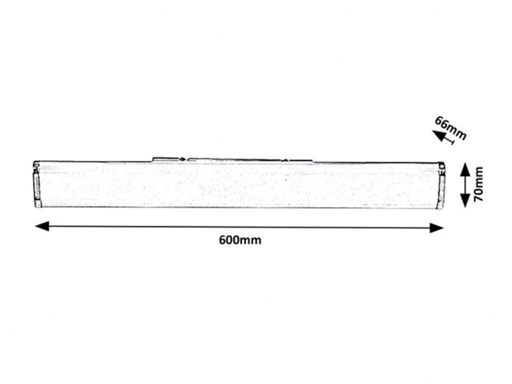 Rabalux 6270 Danton, 14W, 3000K, 1220lm, silber-weiß, warmweiß, 60cm