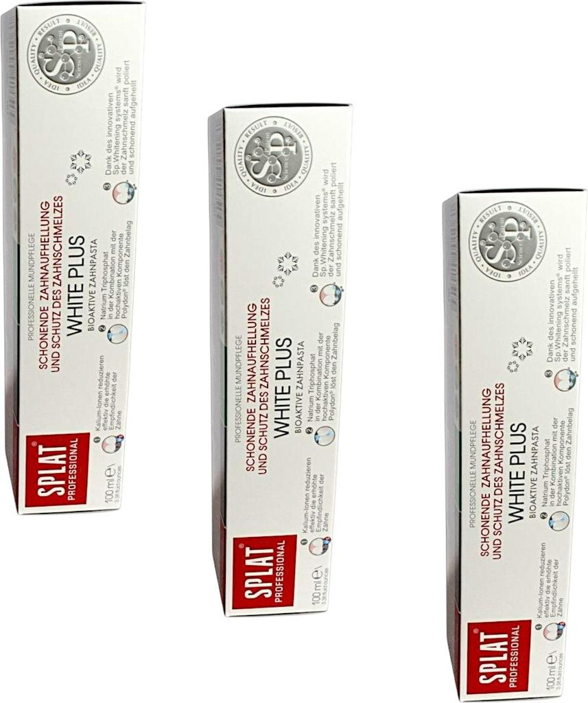 3x White Plus Zahnpasta 100 ml – unschädliches Bleichen, Produktbild 