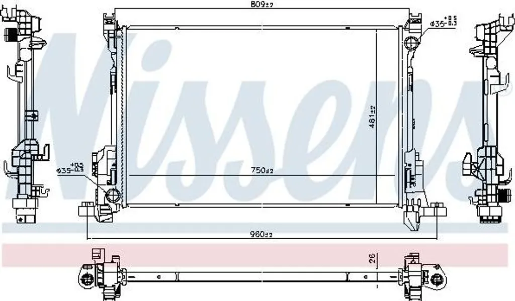 Radiateur de Refroidissement Moteur pour Trafic - Qualité OE 214106419R
