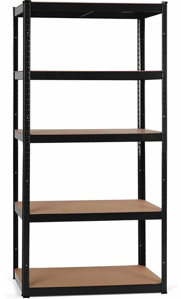 Étagère de rangement pour garage et atelier, tablettes bois 875 kg