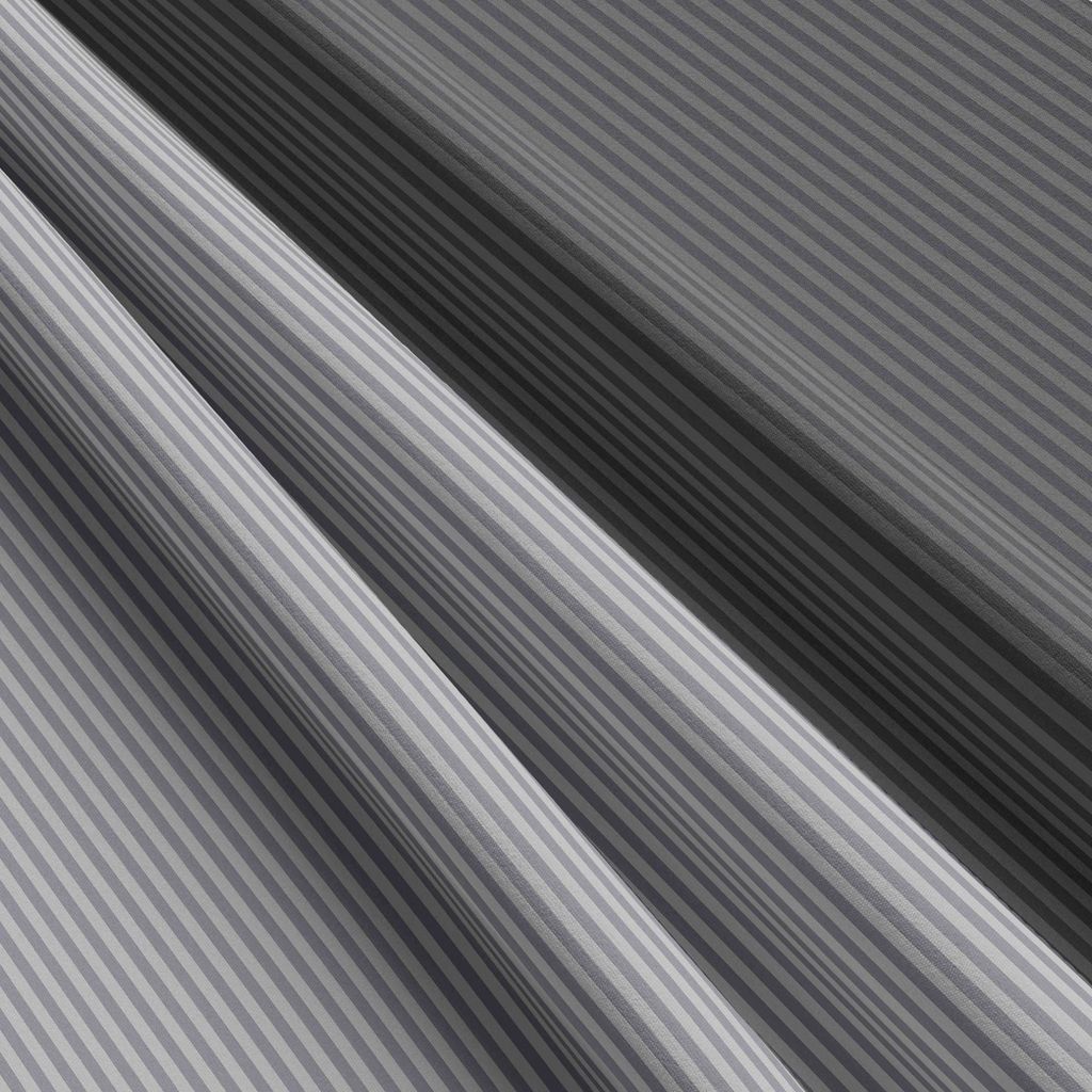 Bettwäsche Set 155x220 cm in Anthrazit mit Streifenmuster Produktbild 4