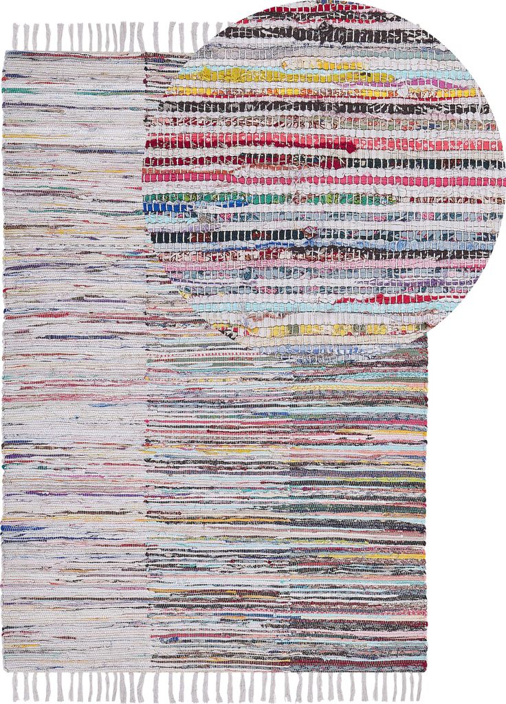 BELIANI Dywan beżowy 140 x 200 cm bawełniany ręcznie tkany Zdjęcie produktu 