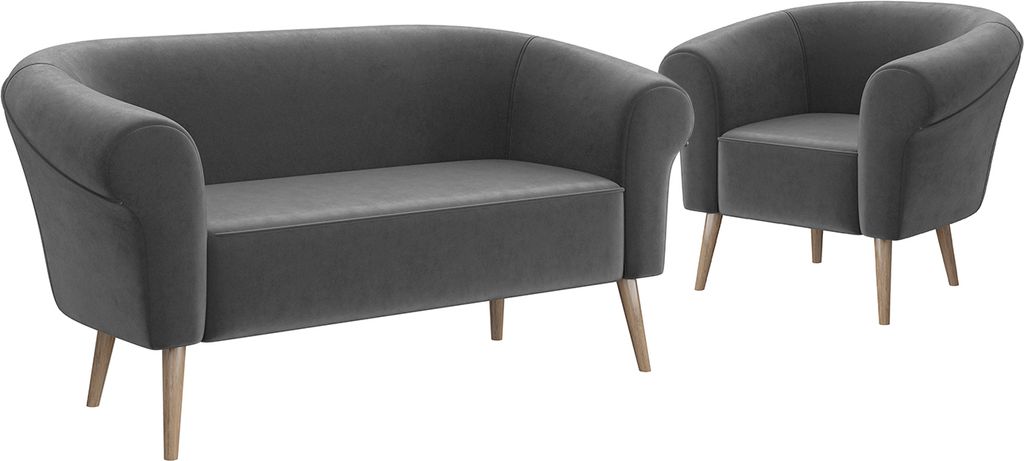 MEBLINI Mini Sofa Set 2-1 für Wohnzimmer - Mini Lounge für drei Personen - Küchensofa - Sofa Klein - Sitzgarnitur - Polstergarnitur - Sofagarnit...