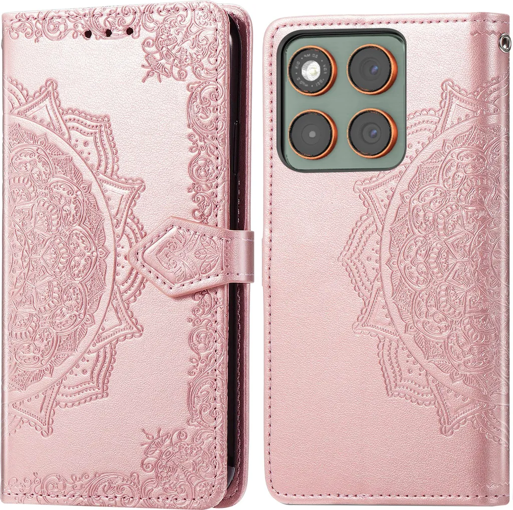 Custodia a libro imoshion Mandala Motorola Edge 70 - Oro rosa