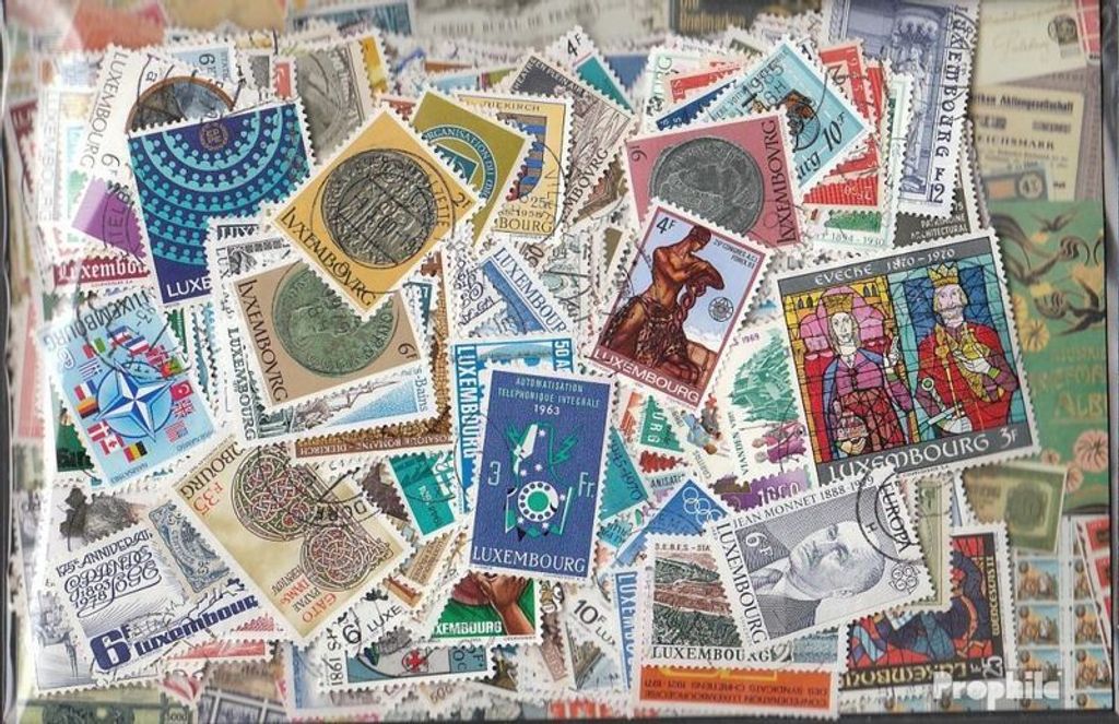 Briefmarken Luxemburg 600 verschiedene Marken Produktbild 