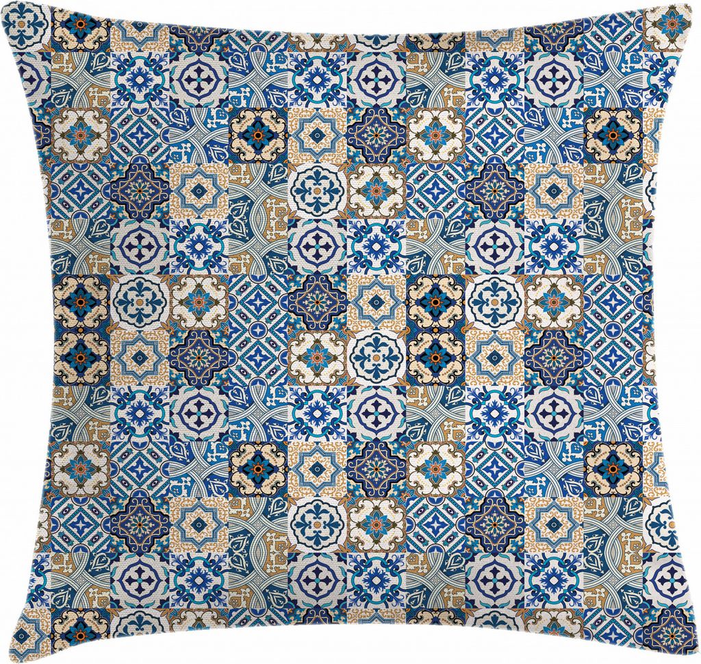 ABAKUHAUS marokkanisch Kissenbezug, Portugiesisch Traditionelle, Waschbar mit Reißverschluss Kissenhülle mit Farbfesten Klaren Farben Beidseitige...