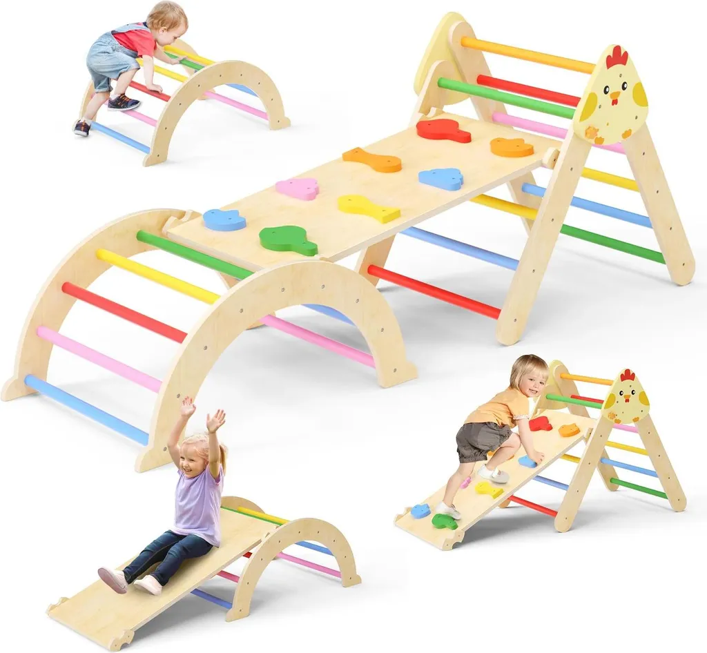 Parcours de motricité intérieure 7 en 1 pour petit enfant 0-3 ans Bordeaux