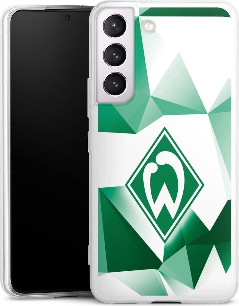 DeinDesign Slim Hülle für Samsung Galaxy S22 Silikon Case Ultra Dünn Handyhülle Offizielles Lizenzprodukt SV Werder Bremen Tarnmuster