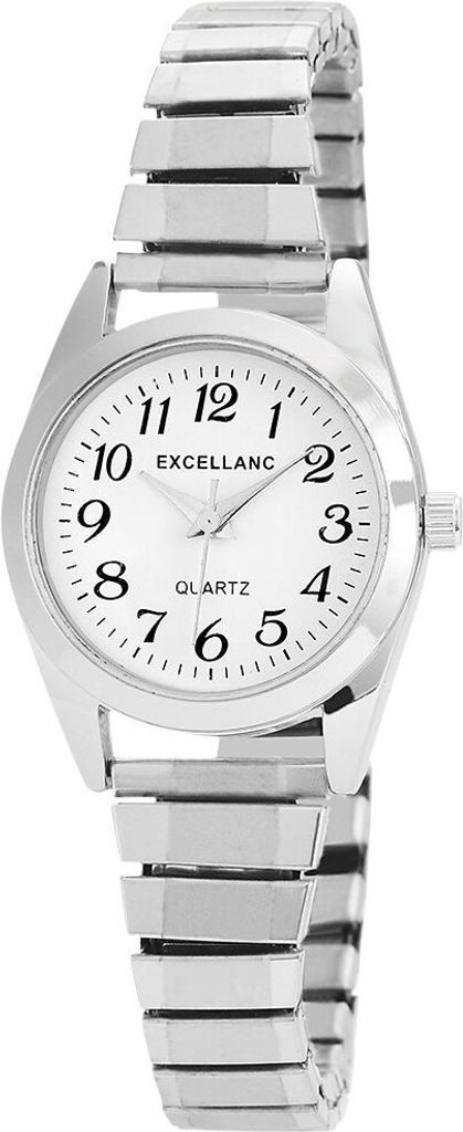Excellanc Damenuhr mit Metallzugband silberfarben - Analog Produktbild 