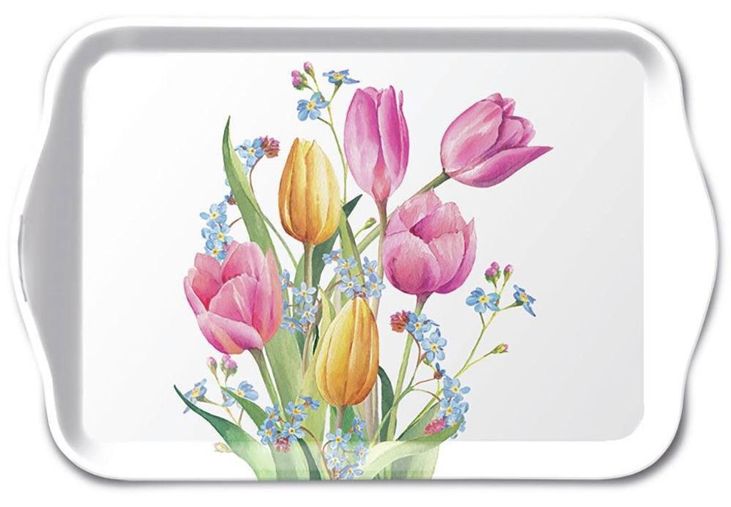 Ambiente Tablett Tulpenstrauß 13x21cm
