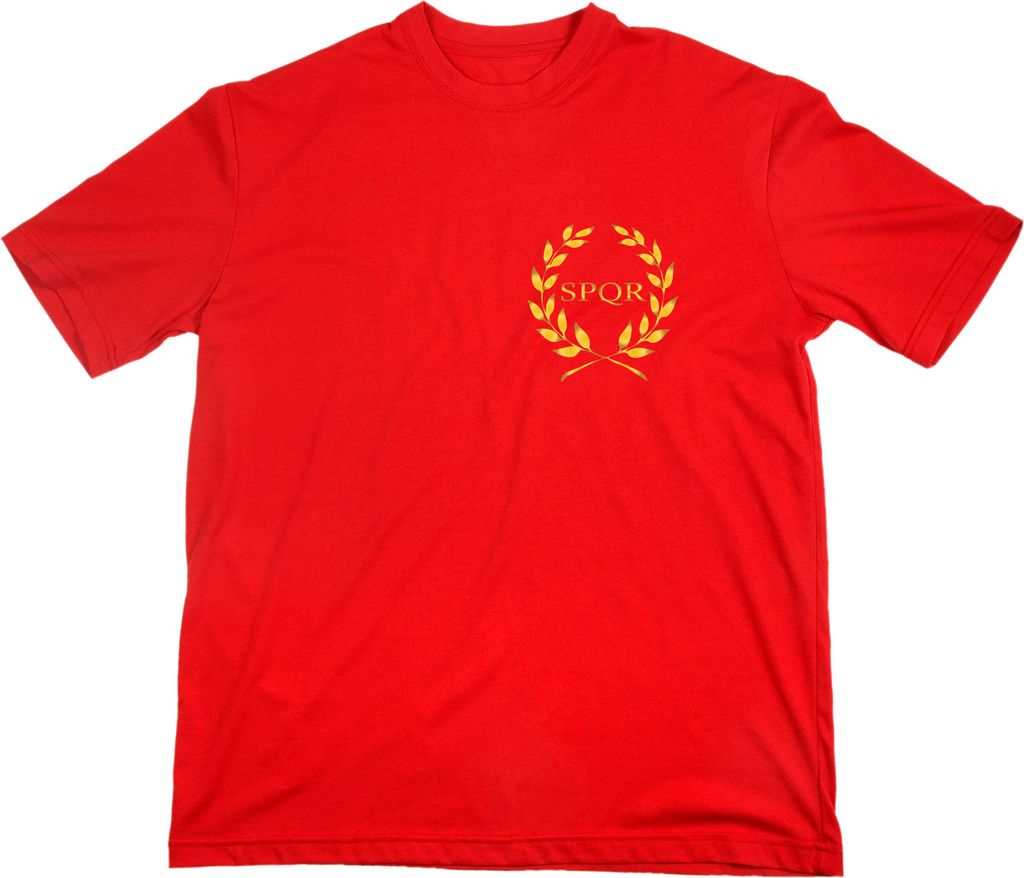 Styletex23 T-Shirt SPQR Rom Römer Römisches Reich rot L