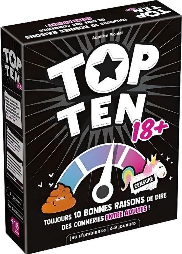 Cocktail Games Top Ten Brettspiel für 4 bis 9 Spieler - 30 Minuten