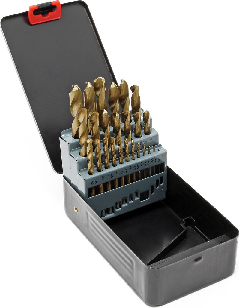 Set di punte elicoidali HSS da 25 pezzi, Ø1-13 mm, 135°, Immagine del prodotto 