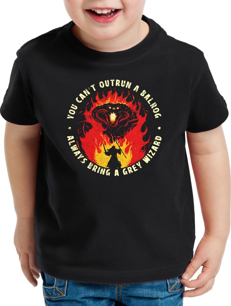 style3 You Can't Outrun A Balrog T-Shirt für Kinder ring neuseeland auenland