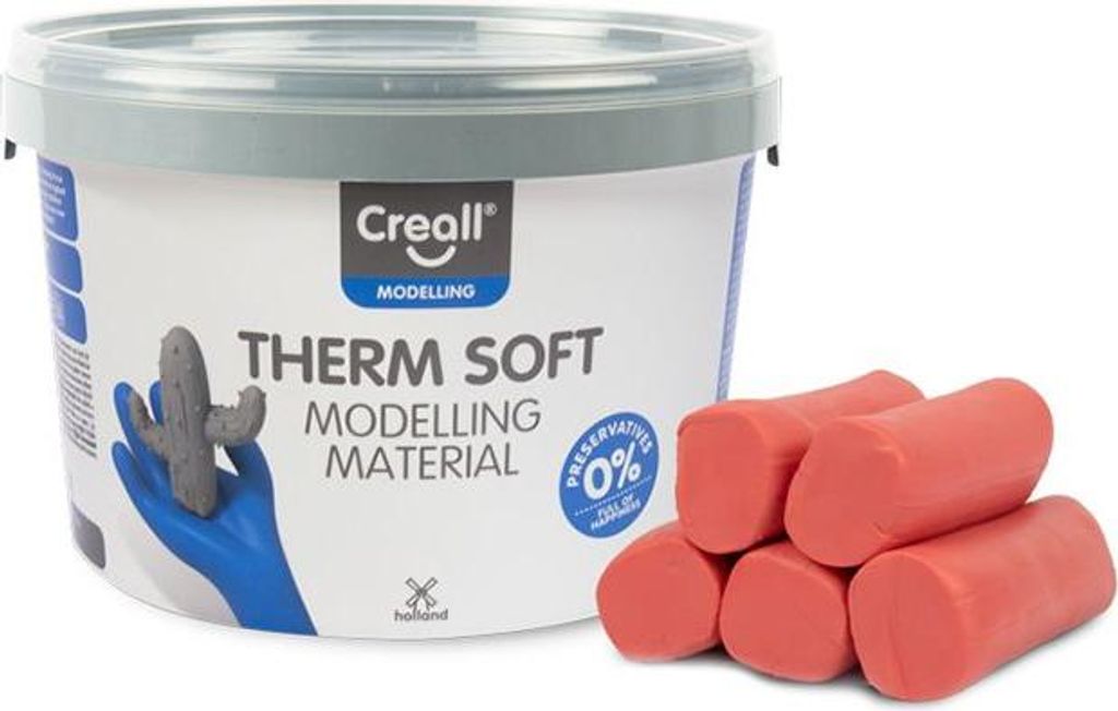 Creall Modelliermasse rot - weiche Knete für Kinder und kreatives Spielen