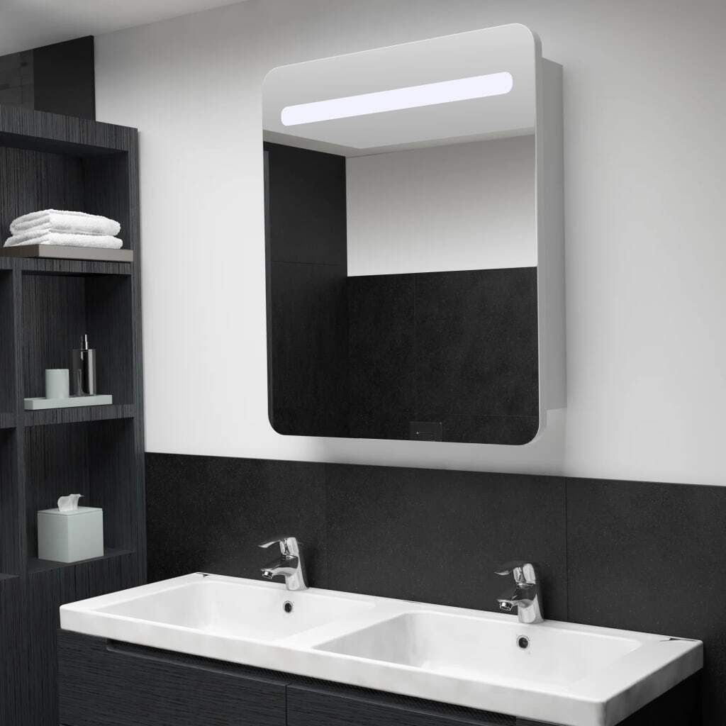 Maison Exclusive - LED-Spiegelschrank 68x9x80 cm