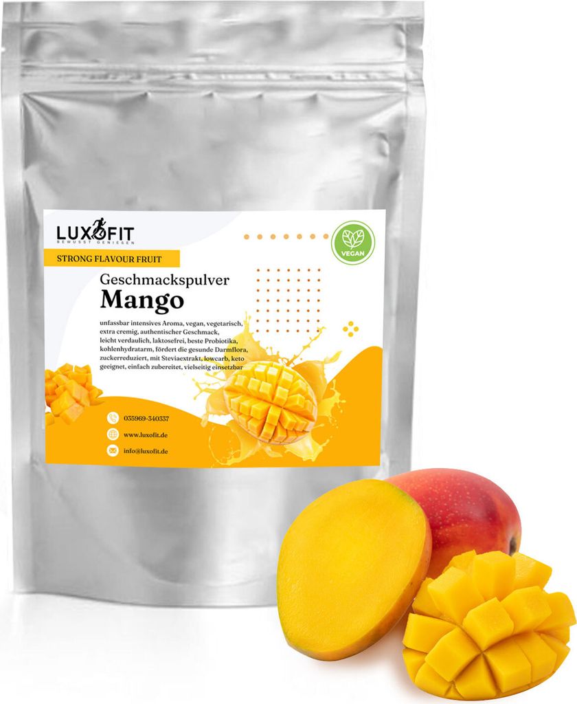 Mango Geschmackspulver Fruit Flavour kalorienarm 300 g Obrázok produktu 