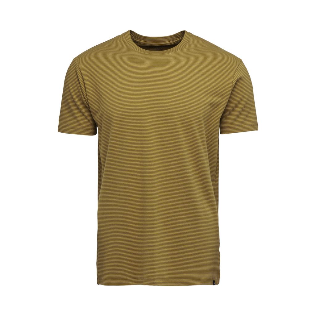 Bd Stripe Ss Tee, Herren, Dark Curry-Amber, L - Black Diamond