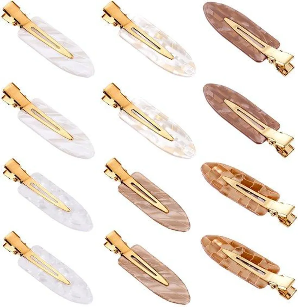 Barrettes bec de canard infroissables lot de 12 pour cheveux de femmes