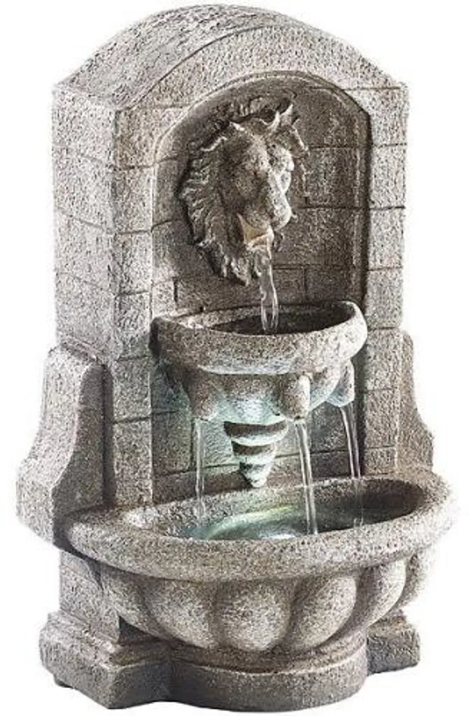 Fontaine d'intérieur Lion LeoZen - Sculpture cascade d'eau décorative