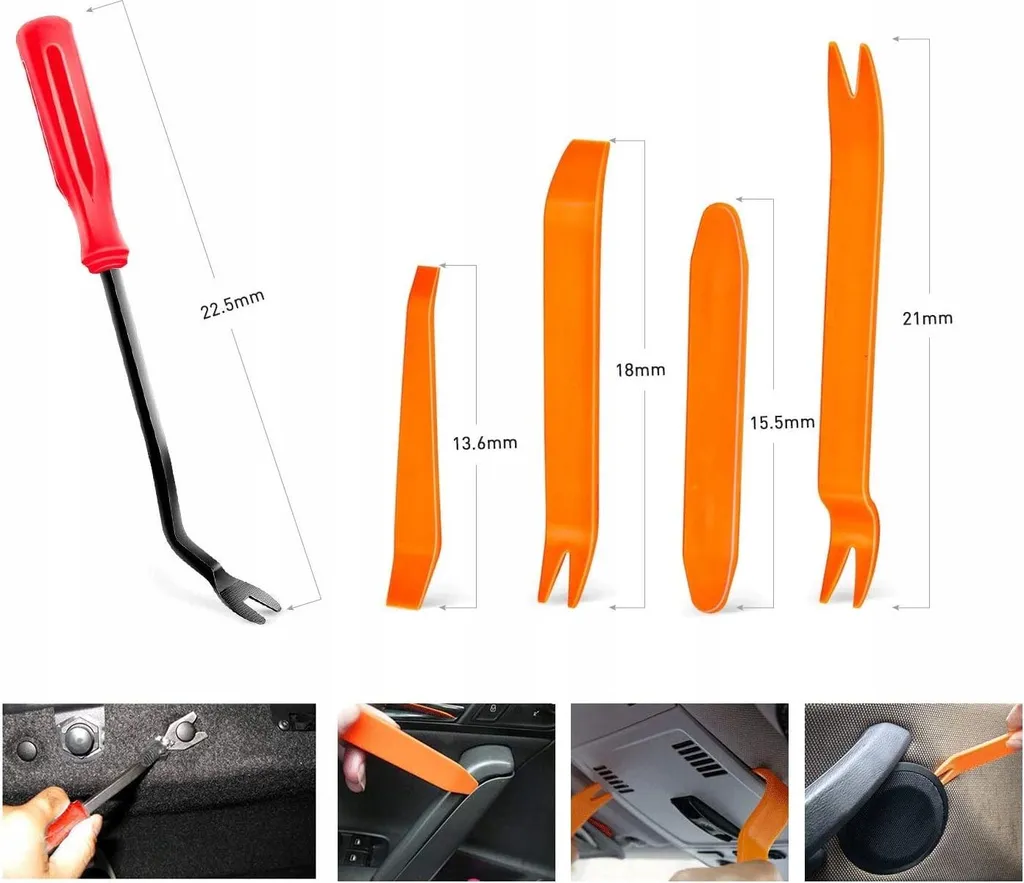 Kit 680 Clip Tappezzeria Auto Universali - Rivetti in Nylon per Carrozzeria - 6