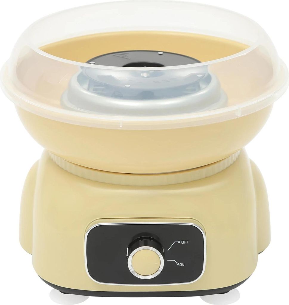 Zuckerwattemaschine, Tischgerät 500 W, Astronaut-Design, elfenbeinfarben, elektrisch, Set für weißen Zucker und harte Bonbons