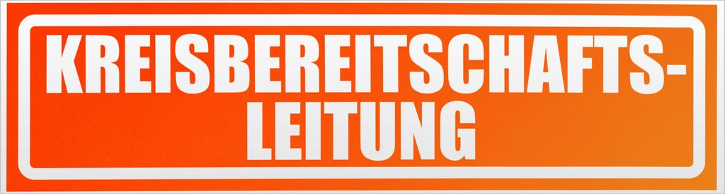 Kiwistar Kreisbereitschaftsleitung invertiert Magnetschild Schild magnetisch - 20cm Neonorange - Magnetfolie für Auto PKW Kfz