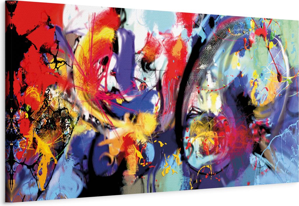 Vlies Leinwandbild - Colourful Immersion 120x40 cm Abstrakt a-A-0279-b-a
