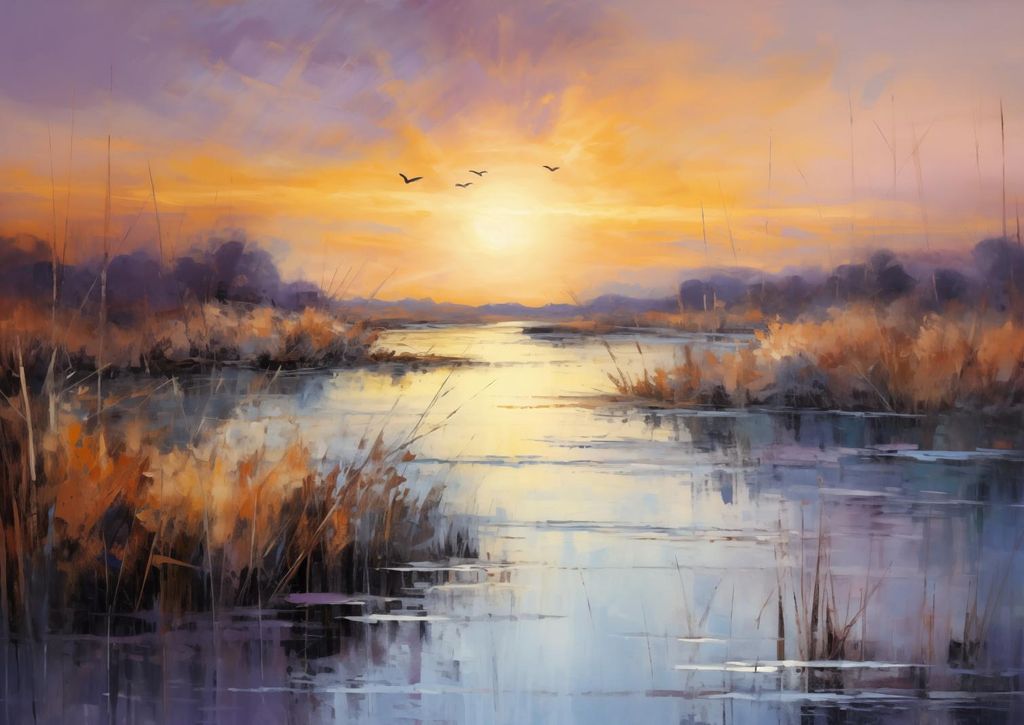 Plakat 42x29,7cm Westen in den Sümpfen