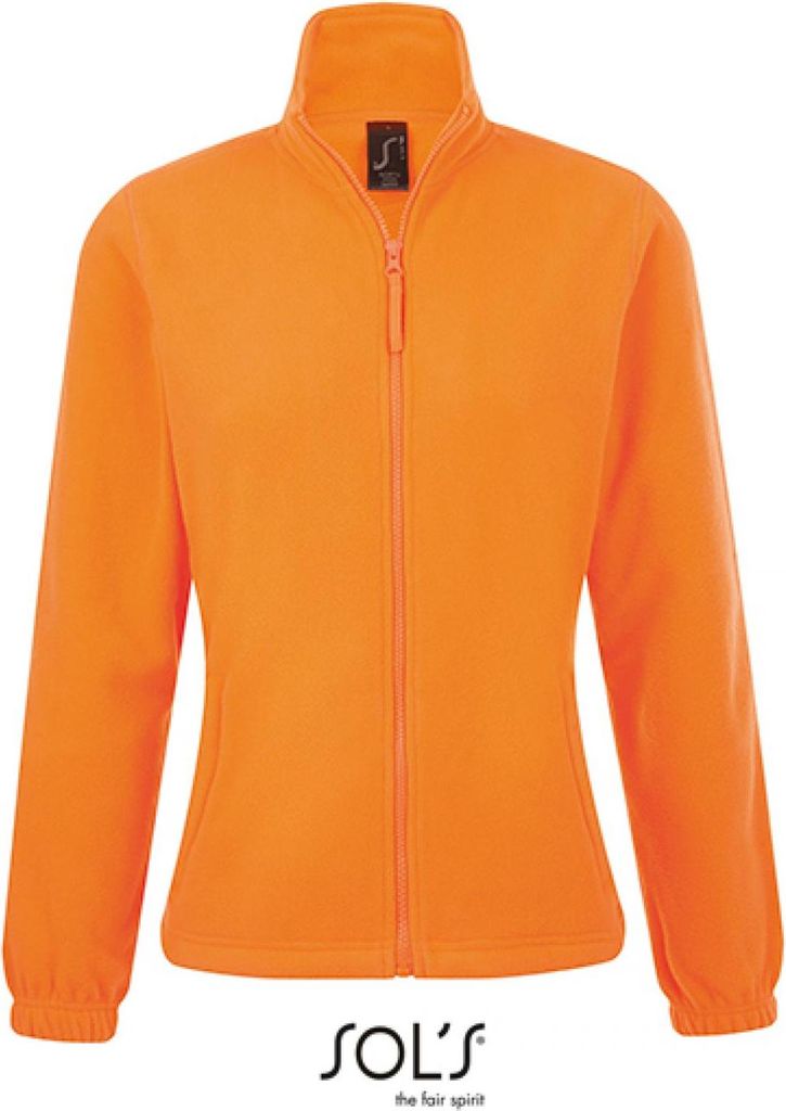 SOLs 54500 | Damen Fleecejacke North mit Antipilling-Fleece - Farbe: Neon Orange - Größe: L