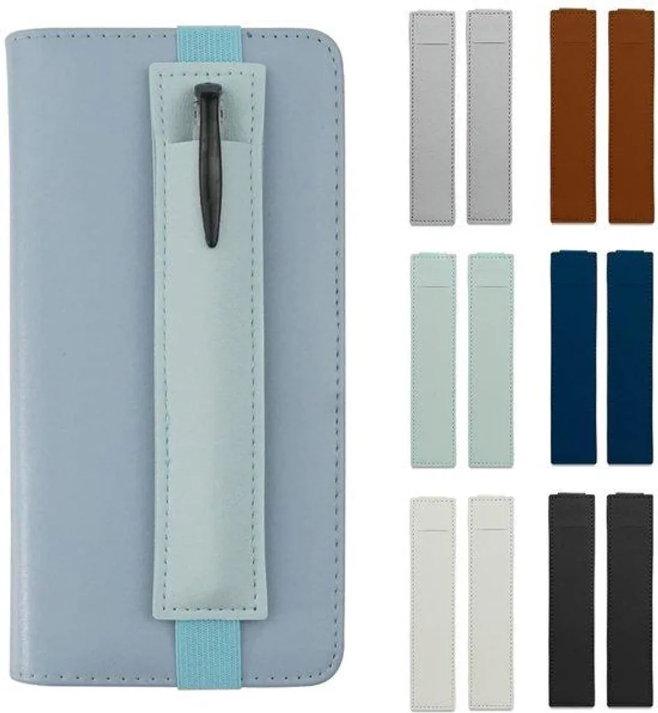 Porte-bloc similicuir avec élastique pour sécuriser tablette et notes