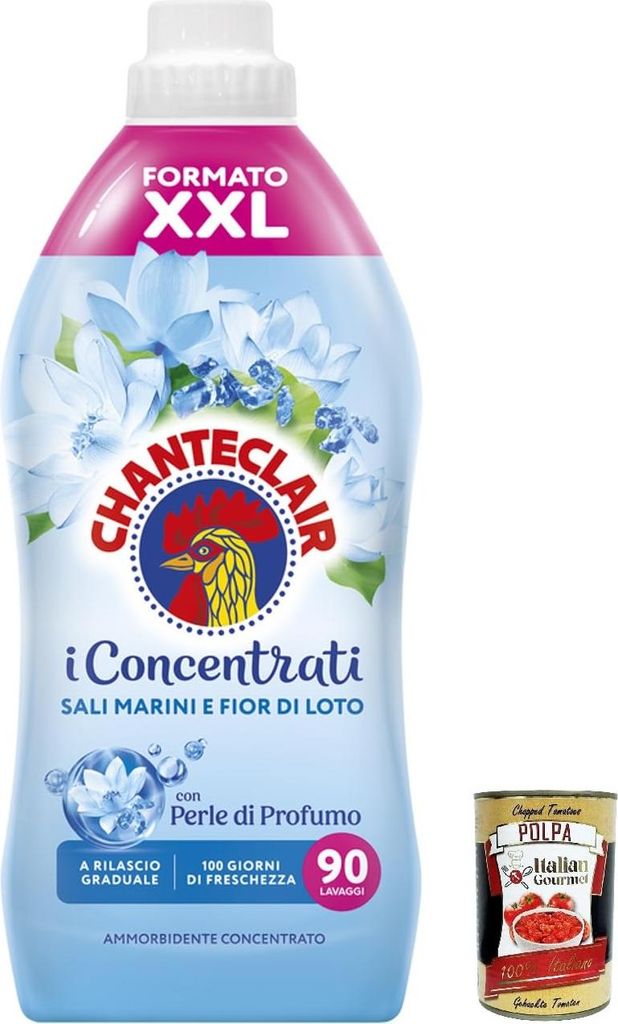 CHANTECLAIR i Concentrati Ammorbidente Sublime Sali Marini e Fior di loto Meersalze und Lotusblume Weichspüler 1800ml lang anhaltender Duft 70 Wä...