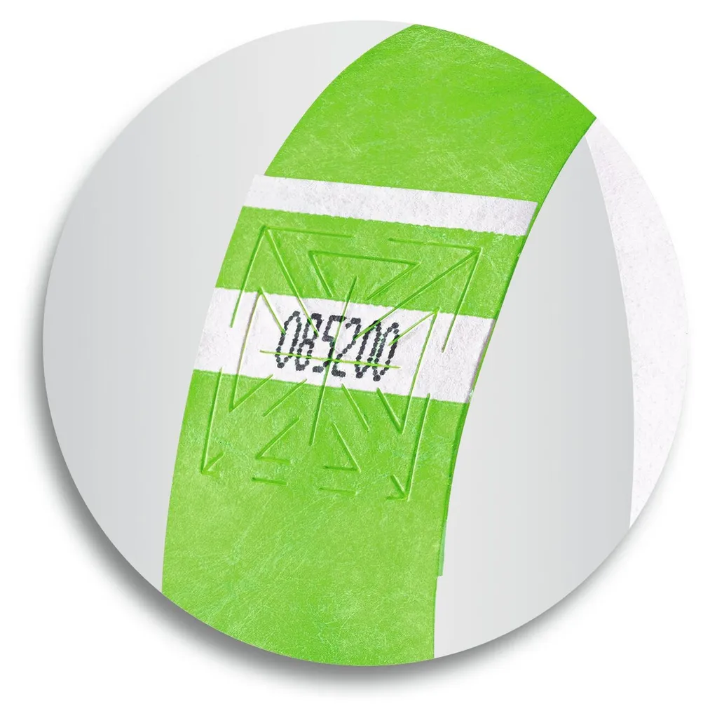 Bracelet d'identification souple vert fluo Sigel Eventbänder EB212 - 7