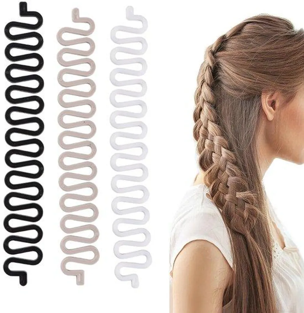 Kit Twist Braid 6 pièces : Outils de tressage à clip pour coiffure rapide