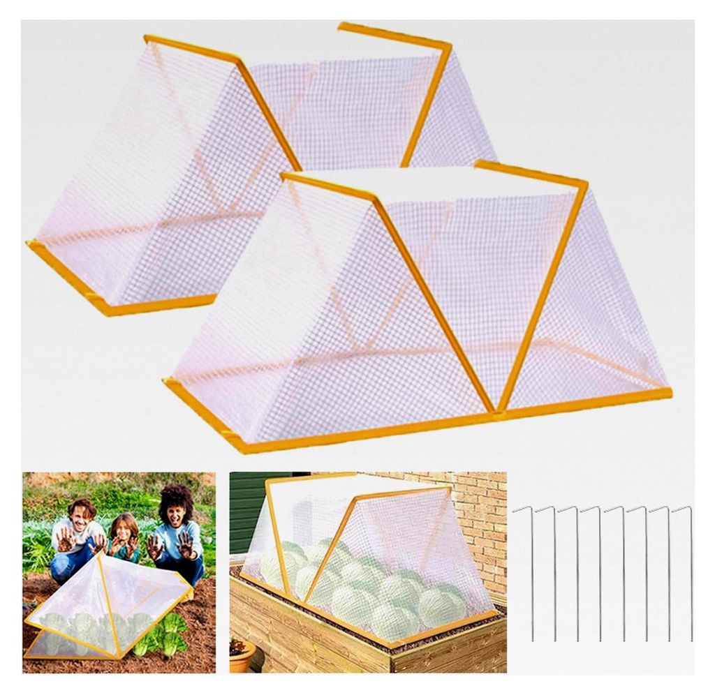 Faltbare Abdeckung für Hochbeete, 80 x 34 x 35 cm, Pflanzenschutzgitter für Gemüse