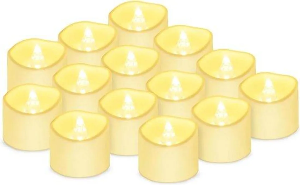 Bougies LED scintillantes à piles pour décoration intérieure, x14