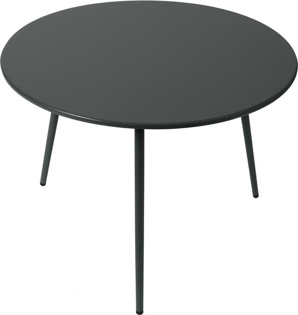 Stolik Kawowy Ogrodowy VIBE 60 Cm Stalowy 3 Nogi Szary Zdjęcie produktu 