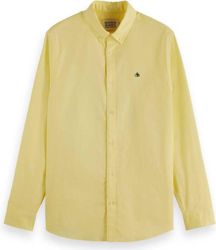 Scotch & Soda Seasonal Core 180014 Regular Fit Langarmhemd Gelb XL Mann Gelb XL