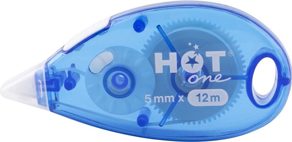 HOT1 Korrekturmaus Korrekturroller mit Bandschutzkappe Korrekturband 5mm x 12m