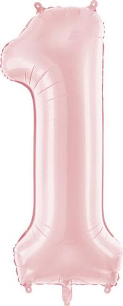 Folienballon Numeral 1 86cm rosa 76136