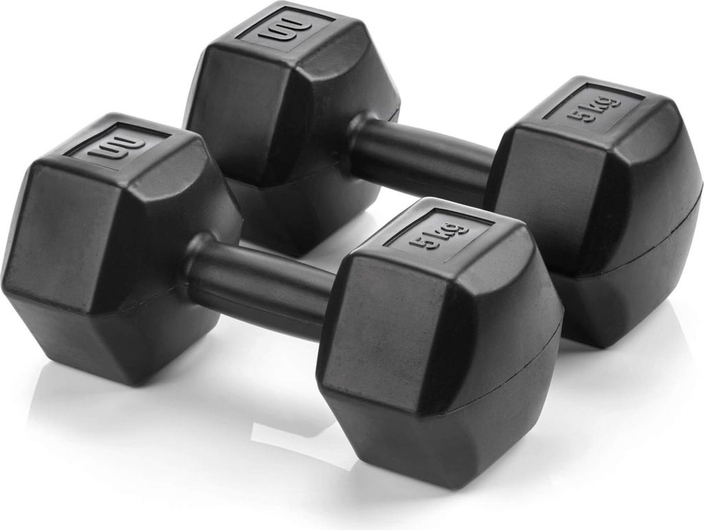 Meteor Hantelset 2x5 kg - Sechseckig Vinylbeschichtet für Produktbild 