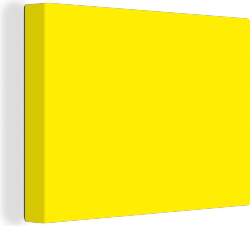 MuchoWow - Leinwandbilder - Gelb - Zitrone - Neon - Farben, Wandbild, Wanddeko Bilder Wohnzimmer, 40x30 cm