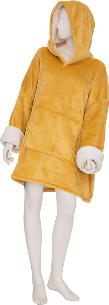 Sweat à capuche en flanelle Eazy Living L-XL Maryan Jaune Confortable