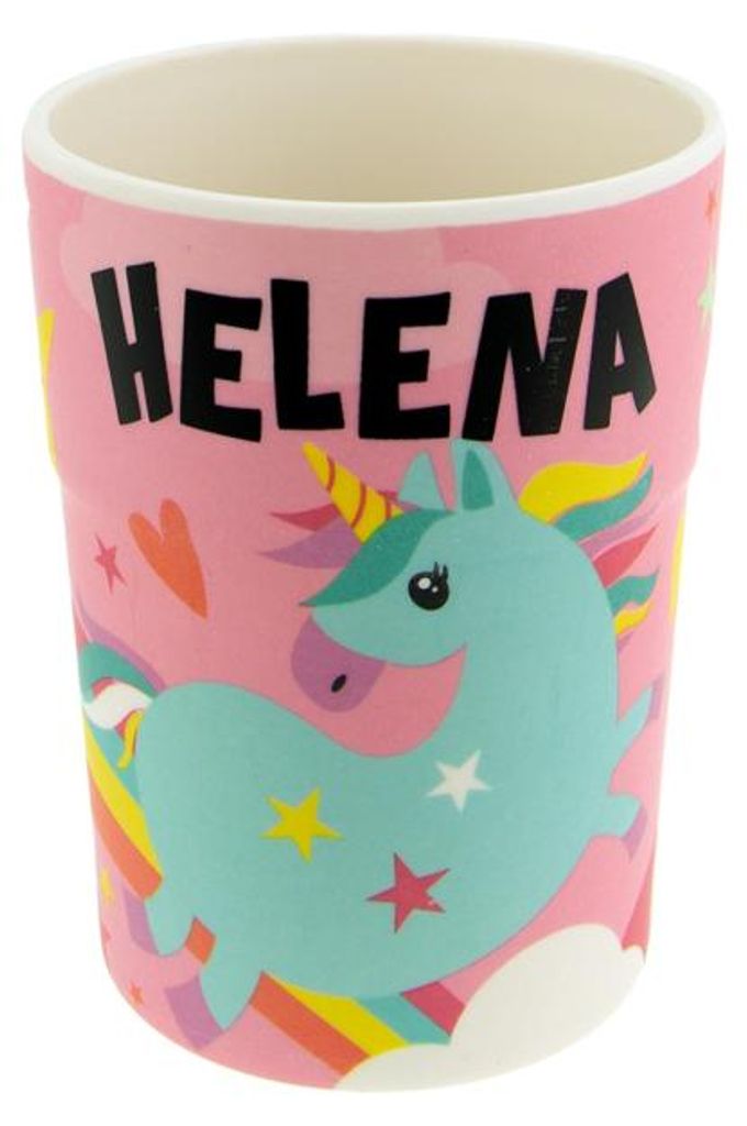 Bunter personalisierter Namens Kinderbecher mit Namen Helena