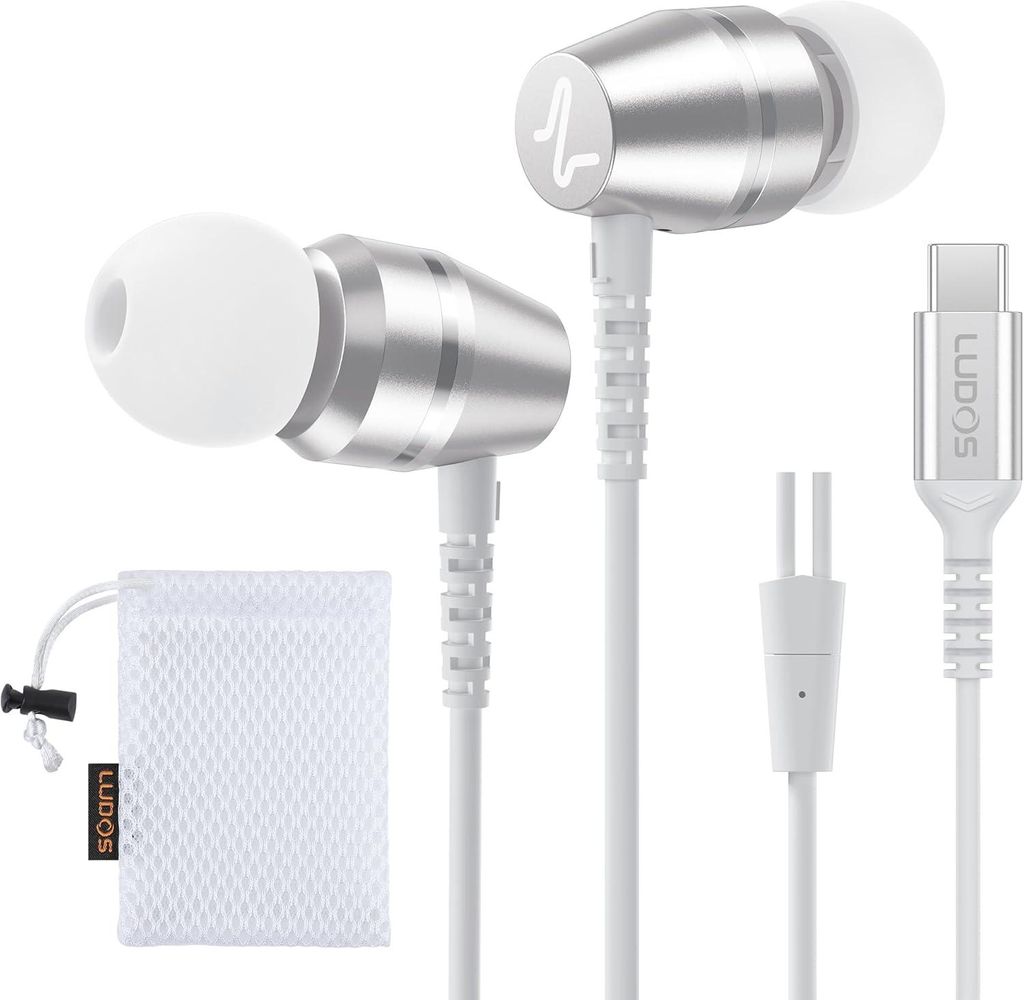 USB-C In-Ear Kopfhörer mit Mikrofon, klare Sprachqualität, Komfort-Design, universelle Gerätekompatibilität für Alltag & Arbeit