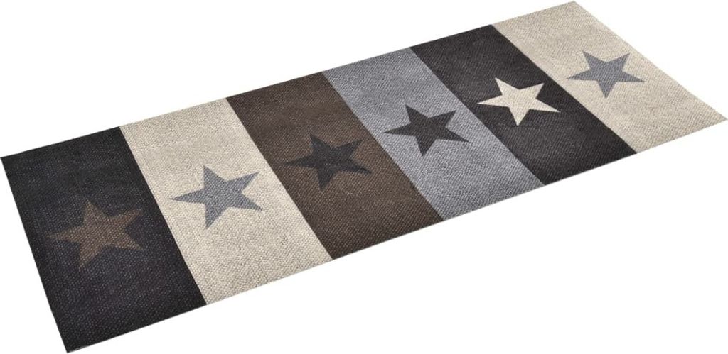vidaXL Küchenbodenmatte Waschbar Stern 60x180 cm Produktbild 