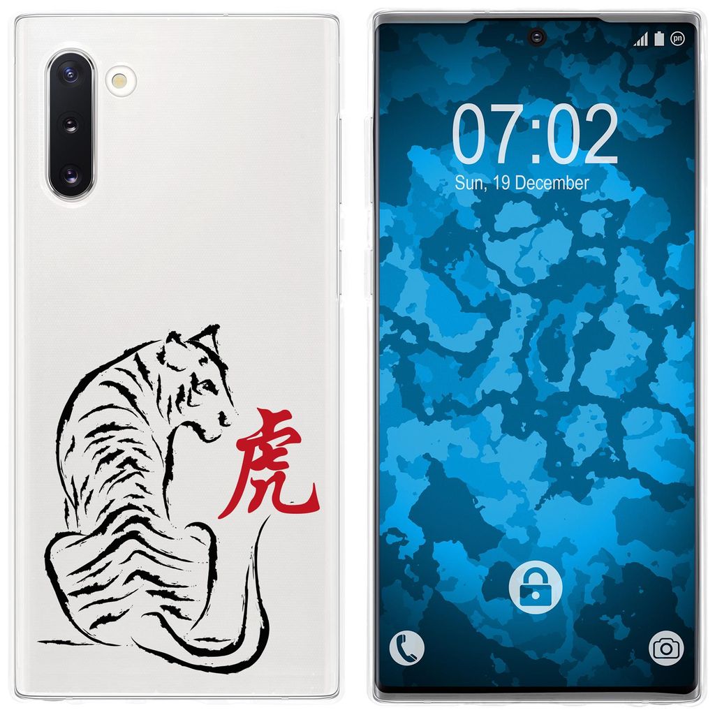 PhoneNatic Case kompatibel mit Samsung Galaxy Note 10 Silikon-Hülle Tierkreis Chinesisch M3